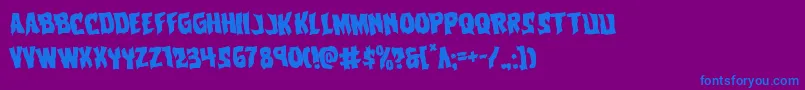 Vorvolakarotate Font – Blue Fonts on Purple Background