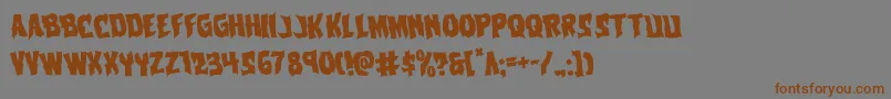 Vorvolakarotate Font – Brown Fonts on Gray Background