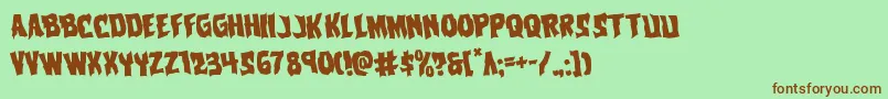 Vorvolakarotate Font – Brown Fonts on Green Background