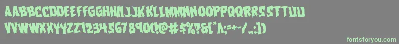 Vorvolakarotate Font – Green Fonts on Gray Background