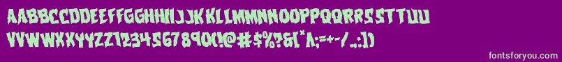 Vorvolakarotate Font – Green Fonts on Purple Background