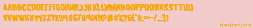 Vorvolakarotate Font – Orange Fonts on Pink Background