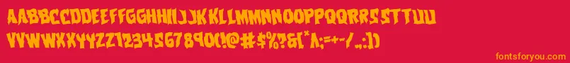 Vorvolakarotate Font – Orange Fonts on Red Background