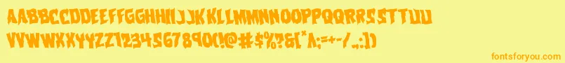 Vorvolakarotate Font – Orange Fonts on Yellow Background