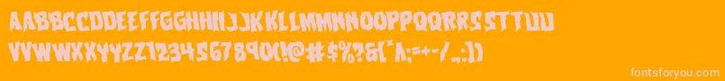 Vorvolakarotate Font – Pink Fonts on Orange Background