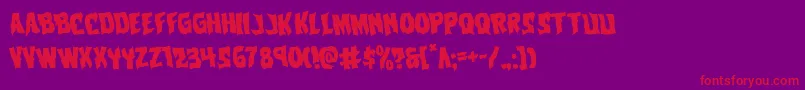 Vorvolakarotate-Schriftart – Rote Schriften auf violettem Hintergrund