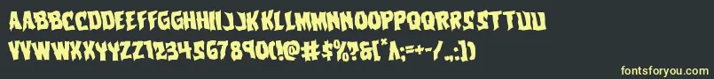 Vorvolakarotate Font – Yellow Fonts on Black Background