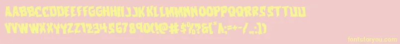 Vorvolakarotate Font – Yellow Fonts on Pink Background