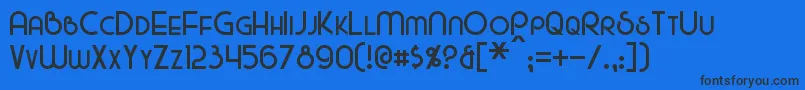 Majel Font – Black Fonts on Blue Background