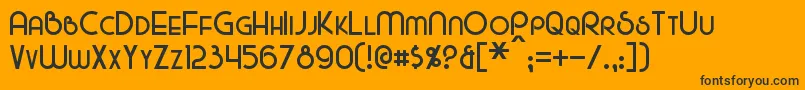 Majel Font – Black Fonts on Orange Background