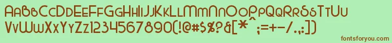 Majel Font – Brown Fonts on Green Background