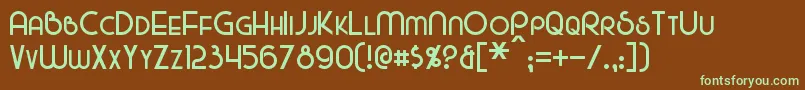 Majel Font – Green Fonts on Brown Background