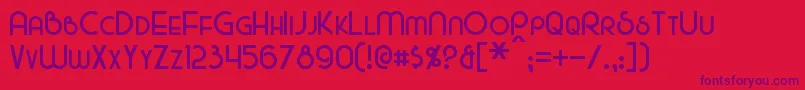 Majel Font – Purple Fonts on Red Background