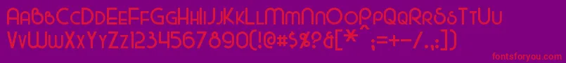 Majel Font – Red Fonts on Purple Background