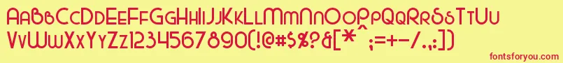Majel Font – Red Fonts on Yellow Background