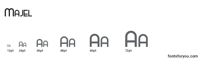 Размеры шрифта Majel