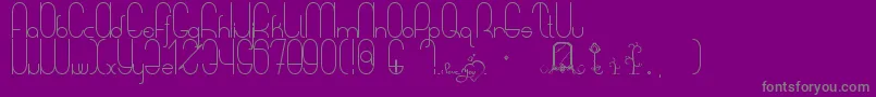 ASweetMelodyMyLady Font – Gray Fonts on Purple Background