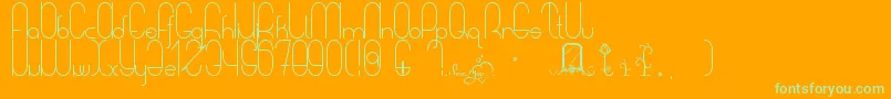 ASweetMelodyMyLady Font – Green Fonts on Orange Background