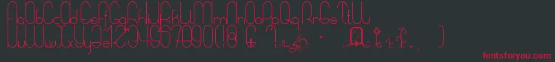 ASweetMelodyMyLady Font – Red Fonts on Black Background