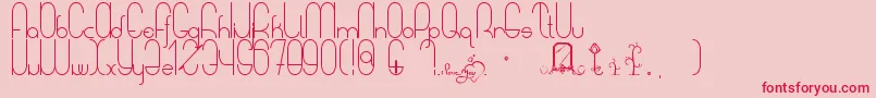 ASweetMelodyMyLady Font – Red Fonts on Pink Background