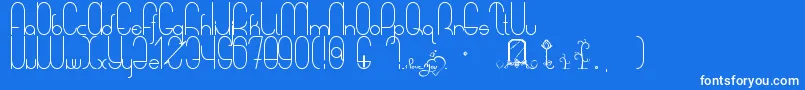 ASweetMelodyMyLady Font – White Fonts on Blue Background