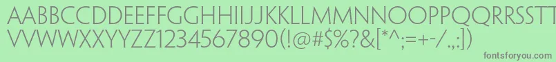 PenumbraflarestdLight Font – Gray Fonts on Green Background