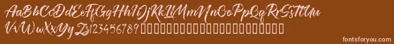 TheRedlightFree Font – Pink Fonts on Brown Background