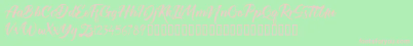 TheRedlightFree Font – Pink Fonts on Green Background