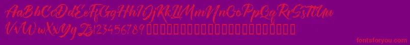 TheRedlightFree Font – Red Fonts on Purple Background