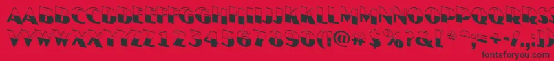 JasperttlbwdnRegular-Schriftart – Schwarze Schriften auf rotem Hintergrund