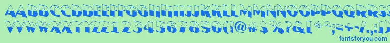 JasperttlbwdnRegular Font – Blue Fonts on Green Background