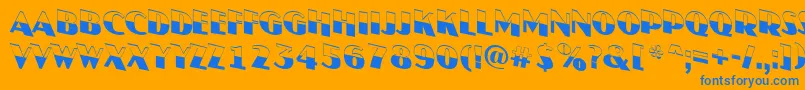 JasperttlbwdnRegular Font – Blue Fonts on Orange Background