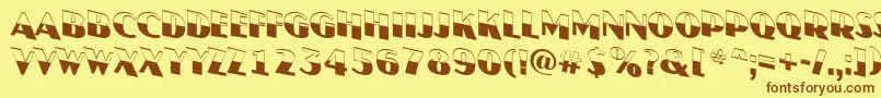 JasperttlbwdnRegular Font – Brown Fonts on Yellow Background