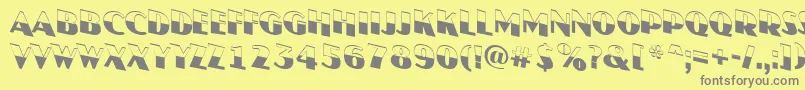 JasperttlbwdnRegular Font – Gray Fonts on Yellow Background