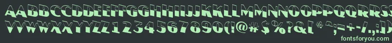 JasperttlbwdnRegular Font – Green Fonts on Black Background