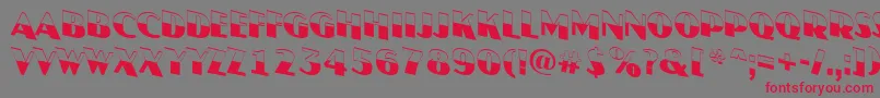 フォントJasperttlbwdnRegular – 赤い文字の灰色の背景