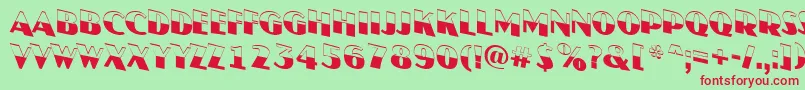 JasperttlbwdnRegular Font – Red Fonts on Green Background