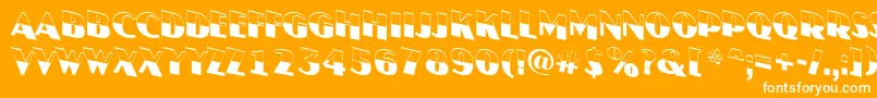 JasperttlbwdnRegular-Schriftart – Weiße Schriften auf orangefarbenem Hintergrund