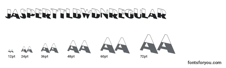 JasperttlbwdnRegular Font Sizes