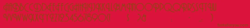 Curvi Font – Brown Fonts on Red Background