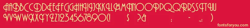 Curvi Font – Yellow Fonts on Red Background
