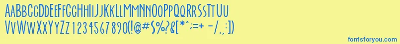 Everafte Font – Blue Fonts on Yellow Background