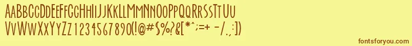 Шрифт Everafte – коричневые шрифты на жёлтом фоне