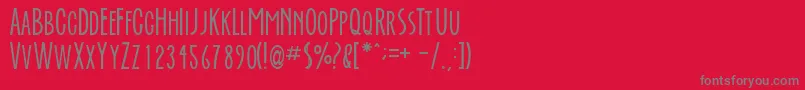 Everafte-Schriftart – Graue Schriften auf rotem Hintergrund