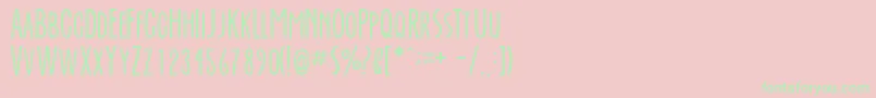 Everafte Font – Green Fonts on Pink Background