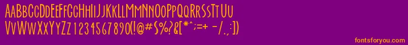 Everafte Font – Orange Fonts on Purple Background