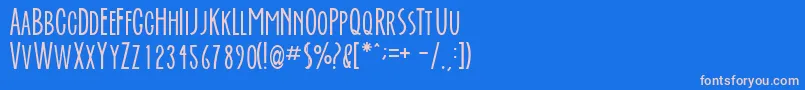 Everafte Font – Pink Fonts on Blue Background