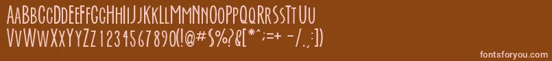 Everafte Font – Pink Fonts on Brown Background