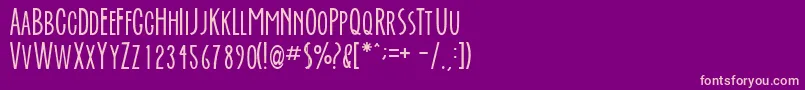 Everafte Font – Pink Fonts on Purple Background