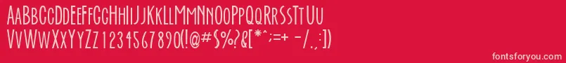 Everafte Font – Pink Fonts on Red Background